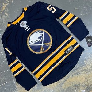 Buffalo Sabres 15 Jack Eichel Fanatics NHL Jersey Navy Blue  Small Hockey